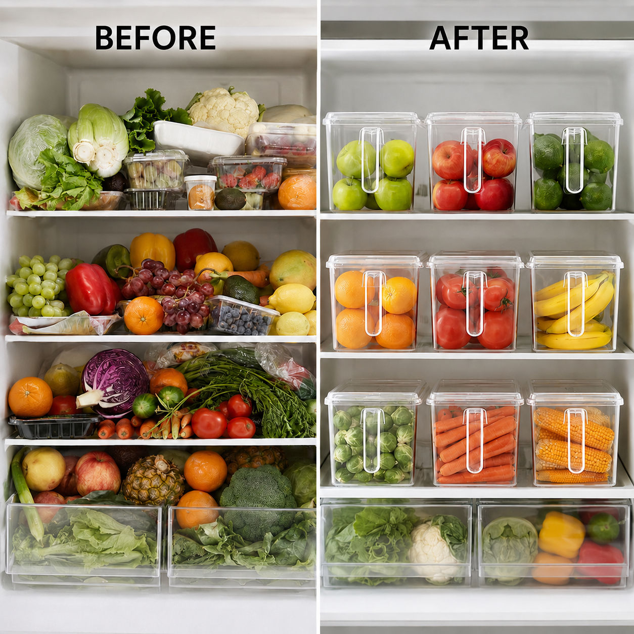 Refrigerator Storage Bin with Lid