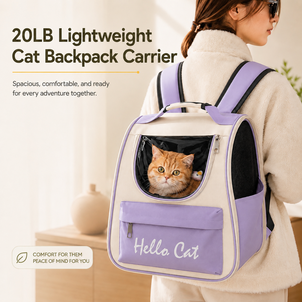 Breathable Pet Carrier Backpack for Cats