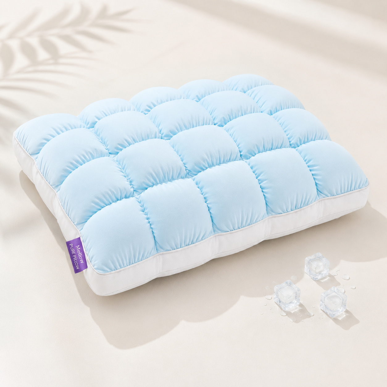 CloudGrid Puff Pillow
