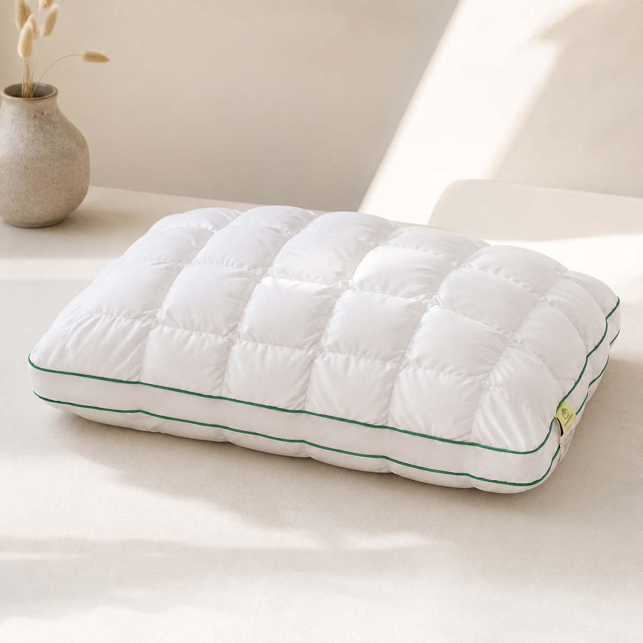 CloudGrid Puff Pillow