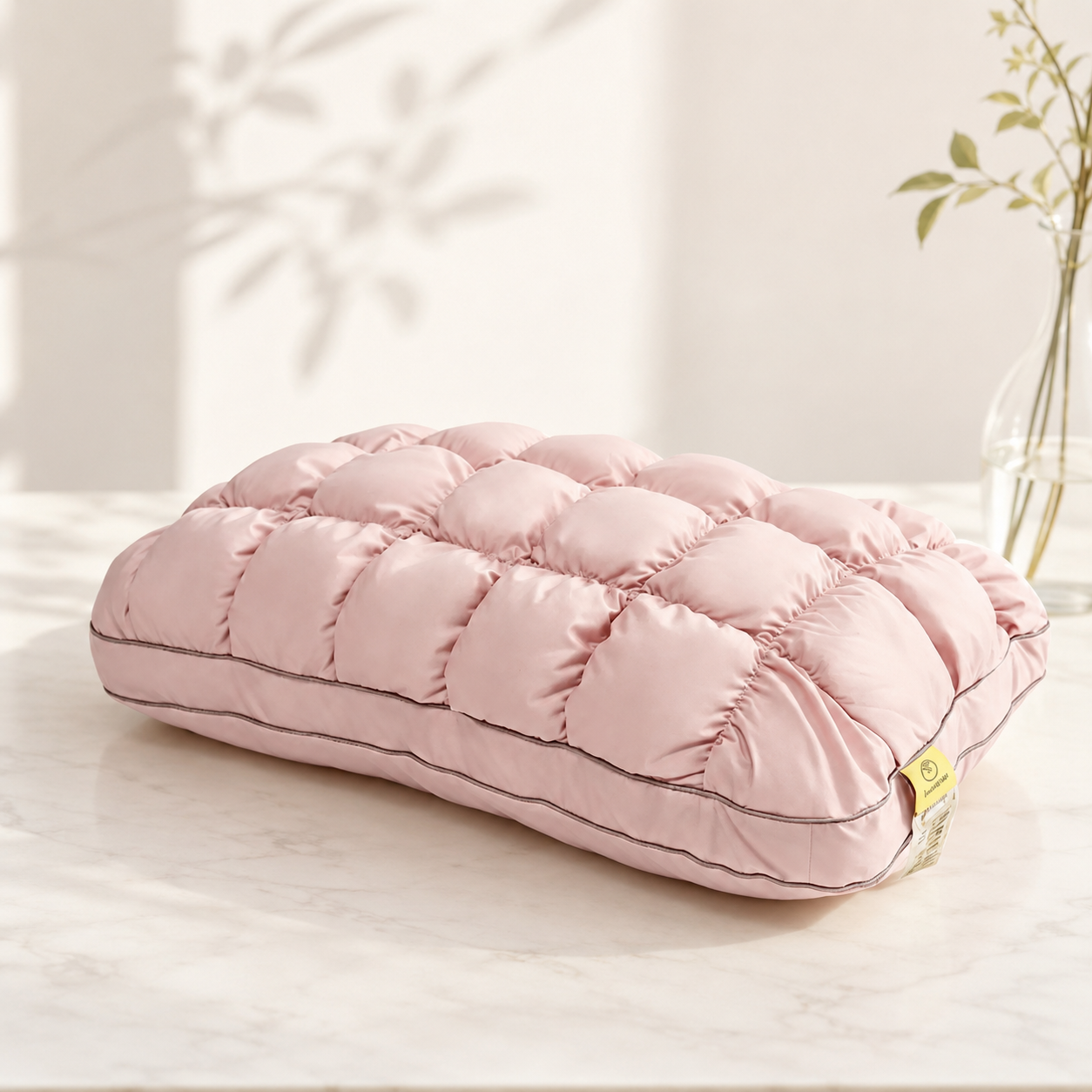 CloudGrid Puff Pillow