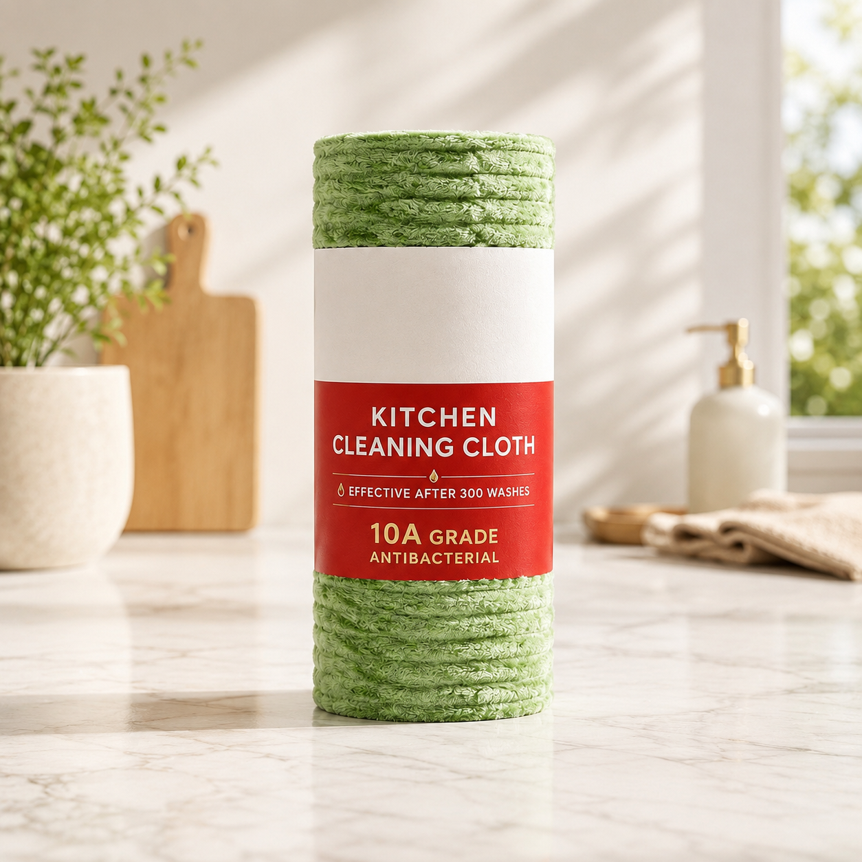 Tear-Off Multipurpose Cleaning Cloth Roll – 20 Sheets