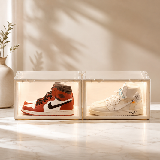 LED Sneaker Display Case with Magnetic Door (Voice Control)