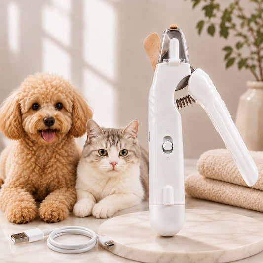 2-in-1 Pet Nail Clipper & Grinder with LED Light