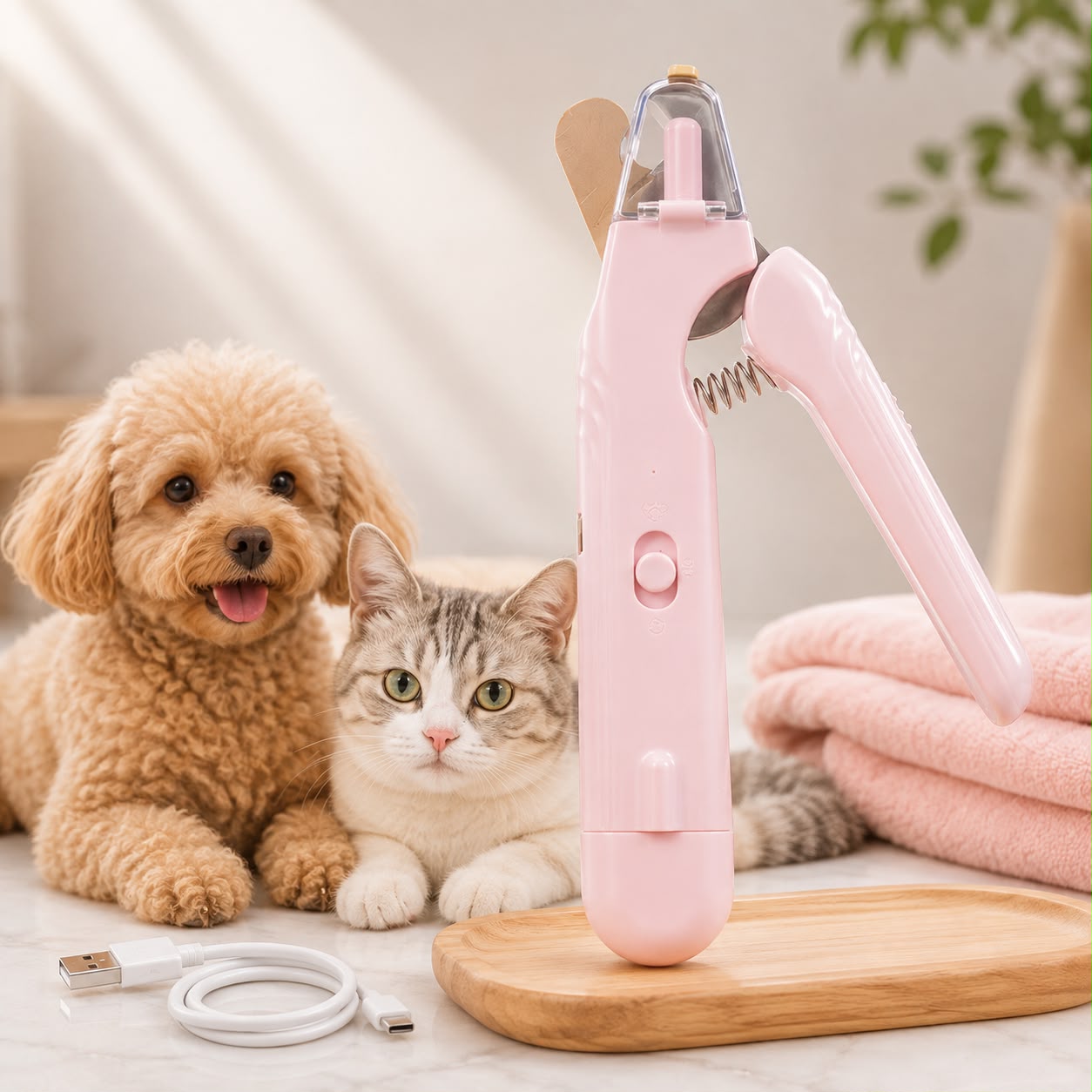 2-in-1 Pet Nail Clipper & Grinder with LED Light