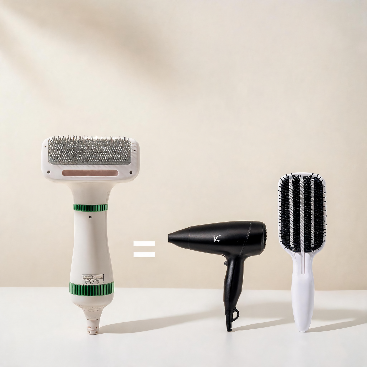 2-in-1 Pet Grooming Dryer Brush with Deshedding Comb
