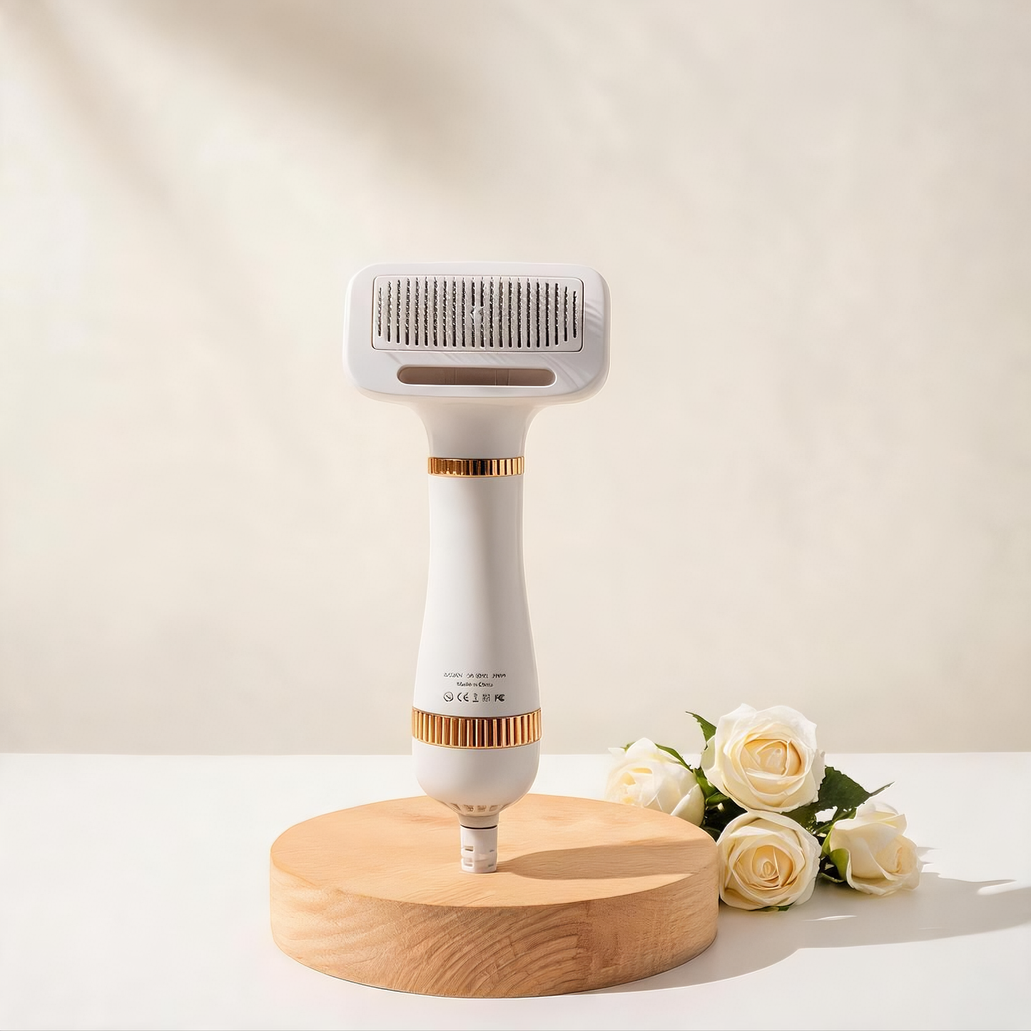 2-in-1 Pet Grooming Dryer Brush with Deshedding Comb